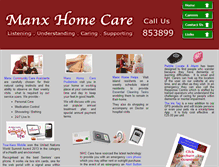 Tablet Screenshot of manxhomecare.com